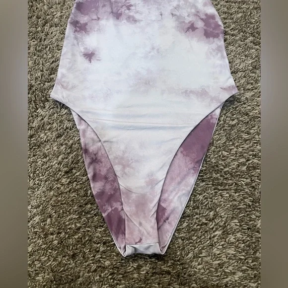 Volcom Eggplant Juniors “Follow The Cloud” One-Piece Swimsuit - Picture 4 of 9